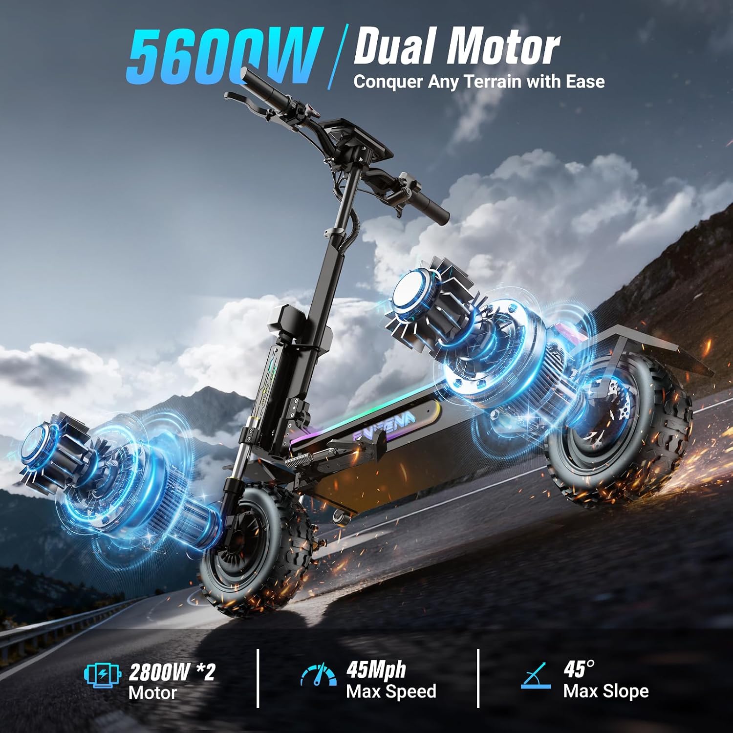 GT7 Electric Scooters Adults-  - 60V 5600W Dual Motor Electric Scooter 评论和价格